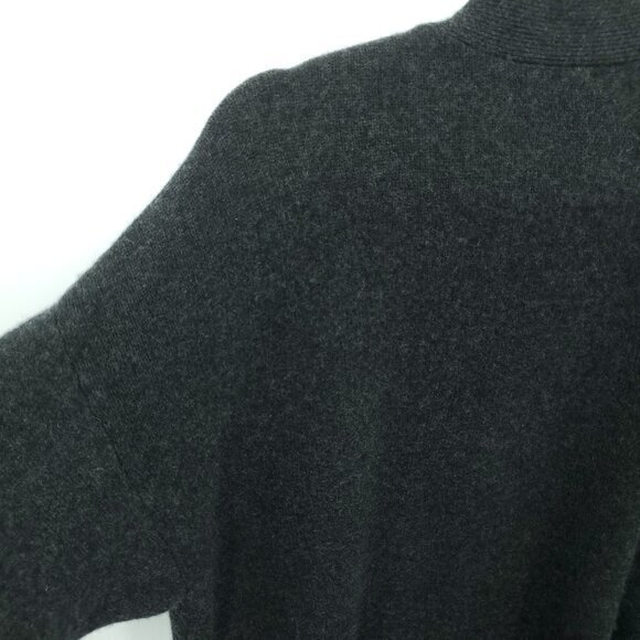 GAP 100% Cashmere Relaxed Fit Pocketed Open Cardigan M/L Charcoal Gray - Picture 9 of 14